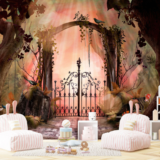 Papel pintado panorámico para niños - Infantil - Puerta Encantada