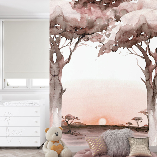 Papel pintado panorámico para niños - Infantil - Puesta de sol