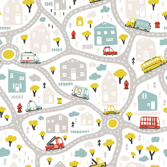Papel pintado panorámico para niños - Infantil - Rutas
