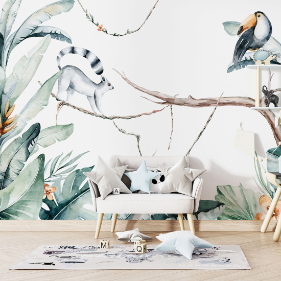 Papel pintado panorámico para niños - Infantil - Selva tropical