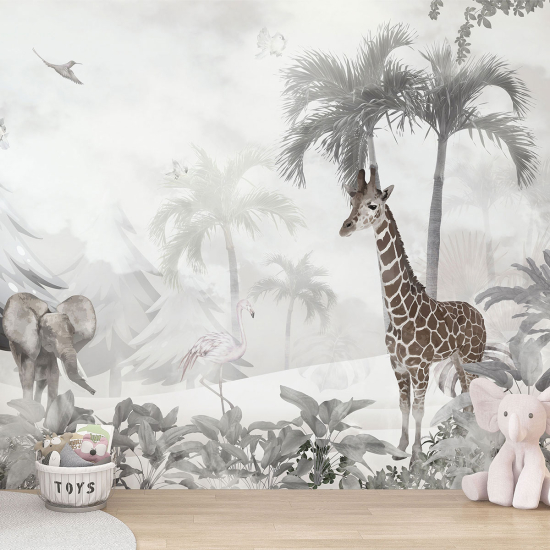 Papel pintado panorámico para niños - Infantil - Selva tropical