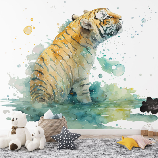 Papel pintado panorámico para niños - Infantil - Tigre