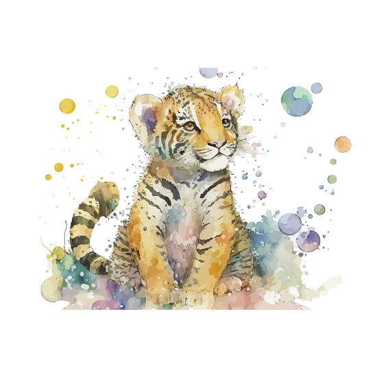 Papel pintado panorámico para niños - Infantil - Tigreau