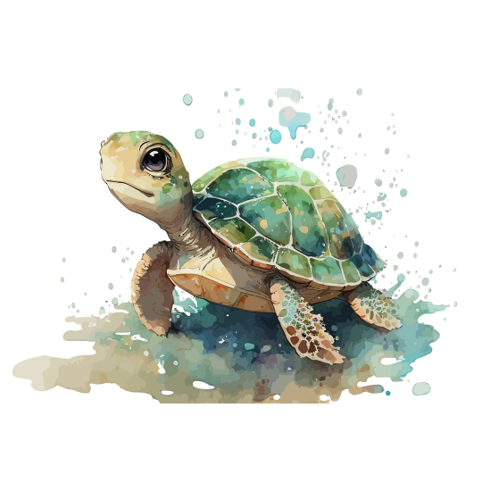 Papel pintado panorámico para niños - Infantil - Tortuga