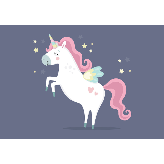 Papel pintado panorámico para niños - Infantil - Unicornio