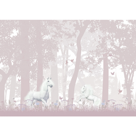 Papel pintado panorámico para niños - Infantil - Unicornios