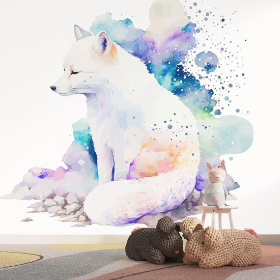 Papel pintado panorámico para niños - Infantil - Zorro ártico