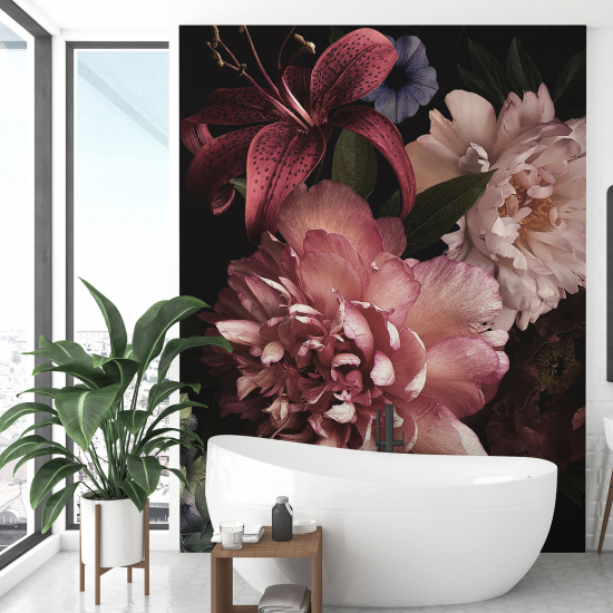 Papel pintado panorámico - Peonías