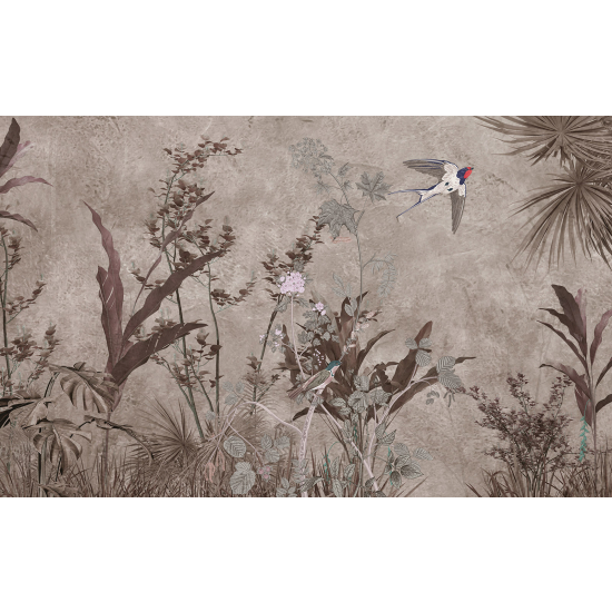 Papel pintado panorámico - Plantas Pájaro