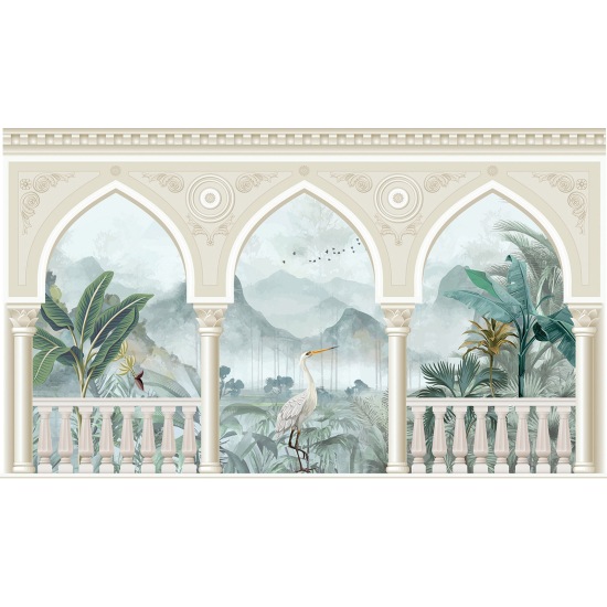 Papel pintado panorámico - Plantas Pájaro