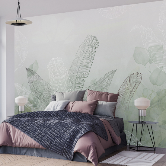 Papel pintado panorámico - Plantas tropicales