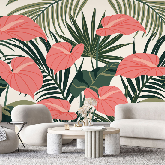 Papel pintado panorámico - Plantas tropicales