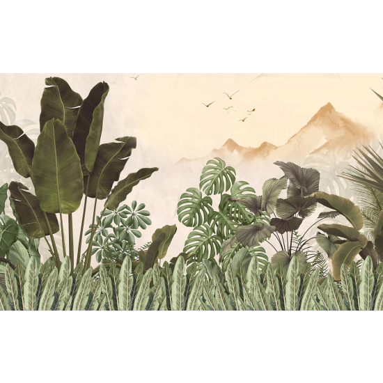 Papel pintado panorámico - Plantas tropicales