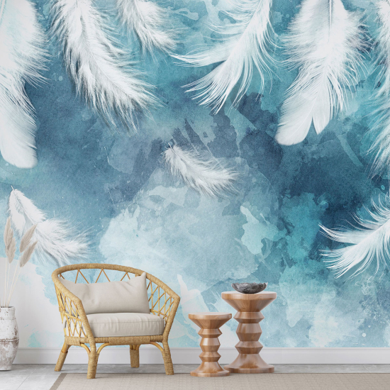 Papel pintado panorámico - Plumas