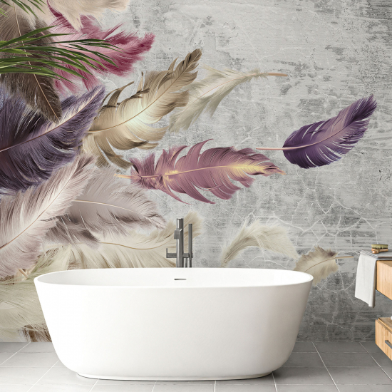 Papel pintado panorámico - Plumas