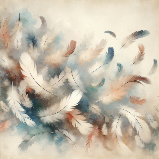 Papel pintado panorámico - Plumas