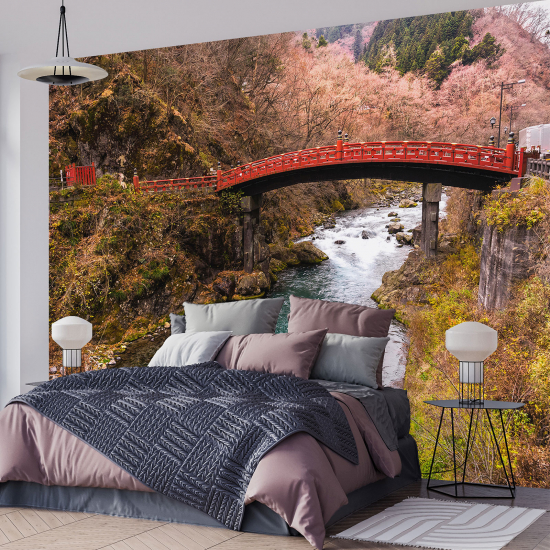 Papel pintado panorámico - Puente Río