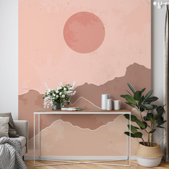 Papel pintado panorámico - Puesta de sol Boho