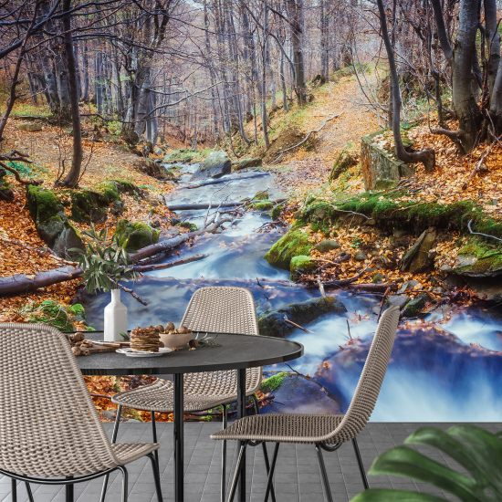 Papel pintado panorámico - Río Otoño