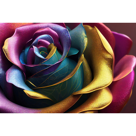 Papel pintado panorámico - Rosa 3D