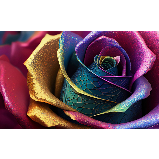 Papel pintado panorámico - Rosa 3D