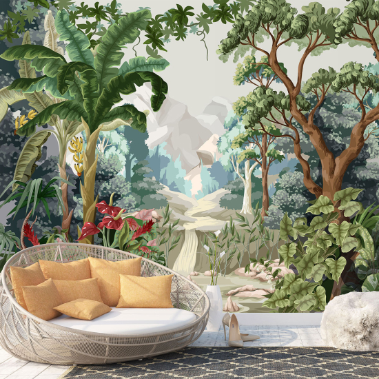 Papel pintado panorámico - Selva tropical