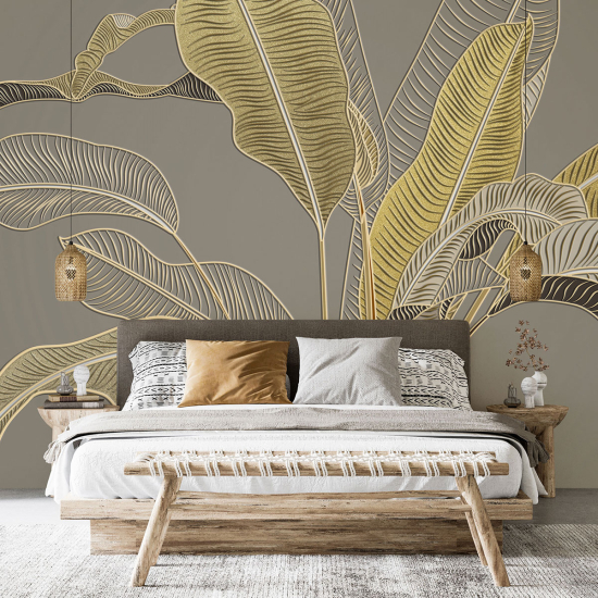 Papel pintado panorámico - Tallos de banano