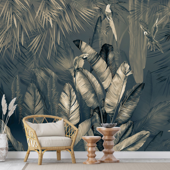 Papel pintado panorámico - Tallos tropicales