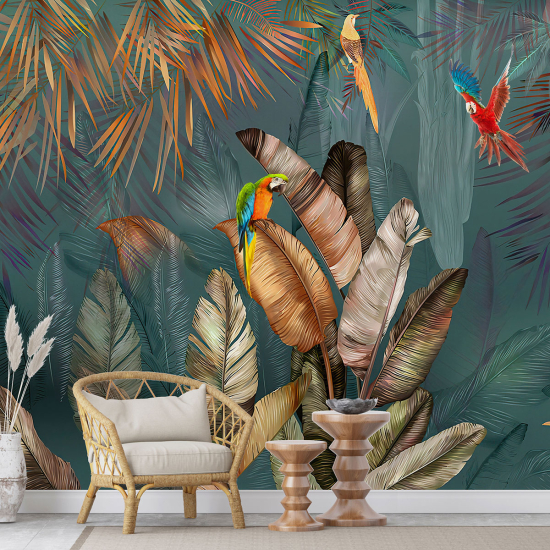 Papel pintado panorámico - Tallos tropicales