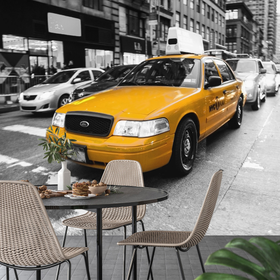 Papel pintado panorámico - Taxi de Nueva York