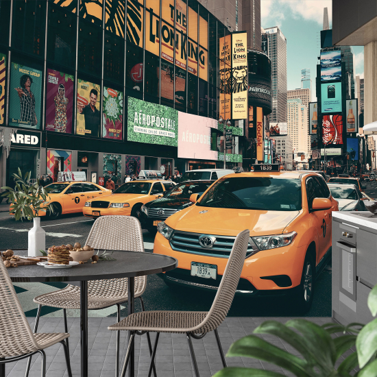 Papel pintado panorámico - Taxi de Nueva York