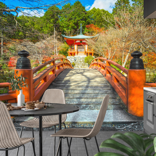 Papel pintado panorámico - Templo japonés