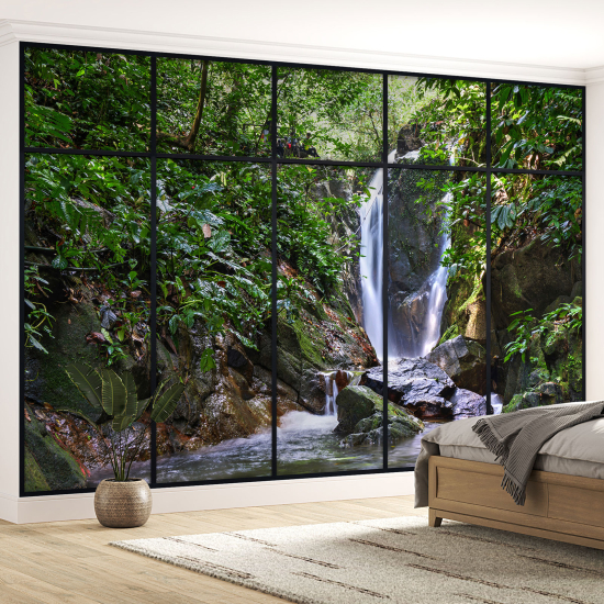 Papel pintado panorámico trampantojo - Cascadas