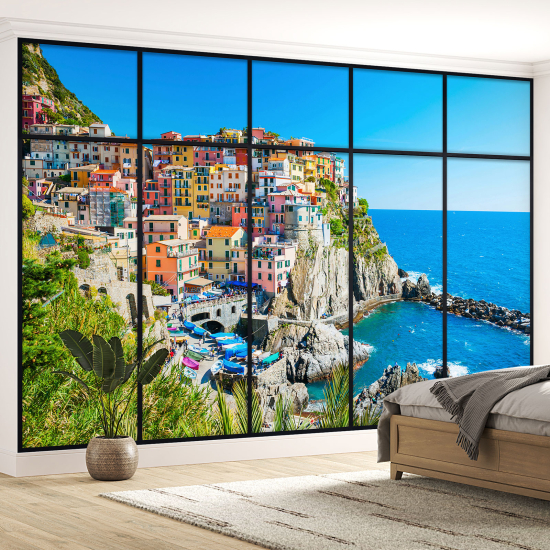 Papel pintado panorámico trampantojo - Cinque terre