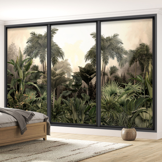 Papel pintado panorámico trampantojo - Jungla