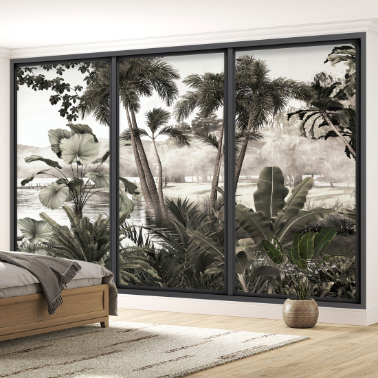 Papel pintado panorámico trampantojo - Jungla