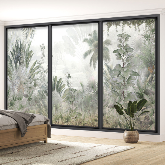 Papel pintado panorámico trampantojo - Jungla