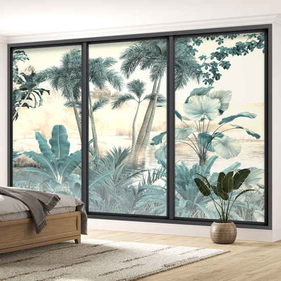 Papel pintado panorámico trampantojo - Jungla