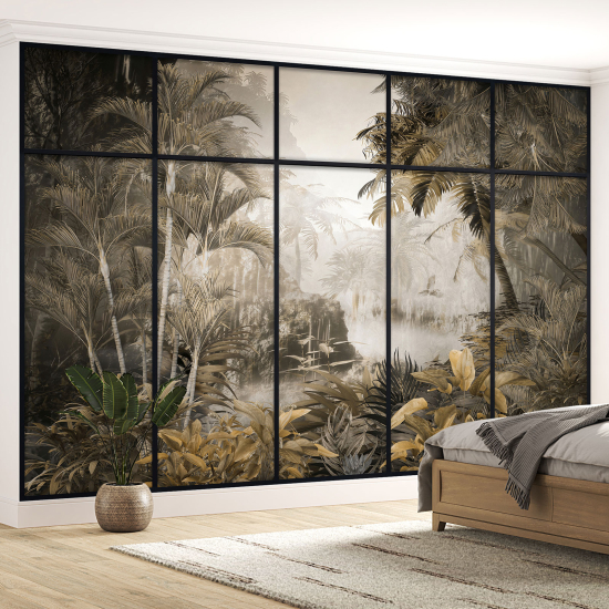 Papel pintado panorámico trampantojo - Jungla