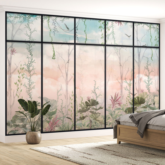 Papel pintado panorámico trampantojo - Jungla