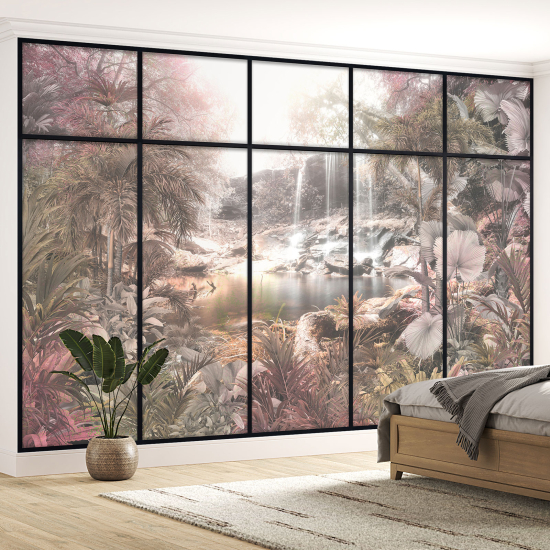 Papel pintado panorámico trampantojo - Jungla