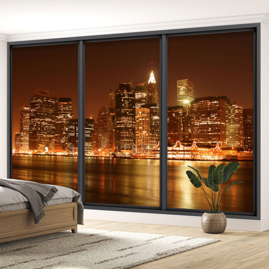 Papel pintado panorámico trampantojo - Nueva York