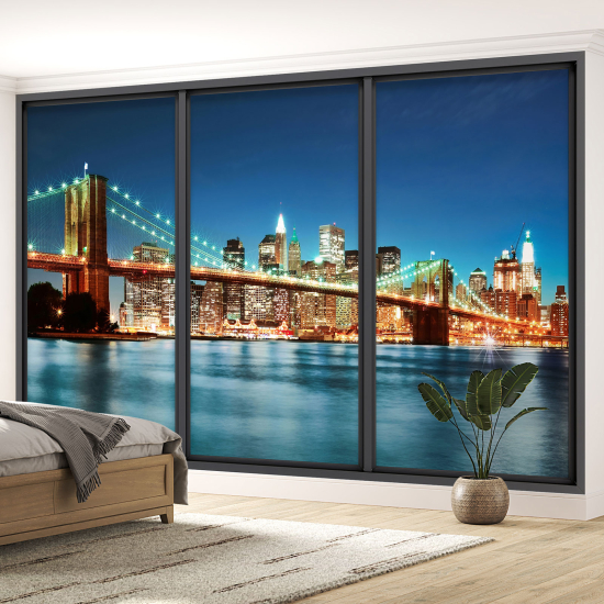 Papel pintado panorámico trampantojo - Nueva York