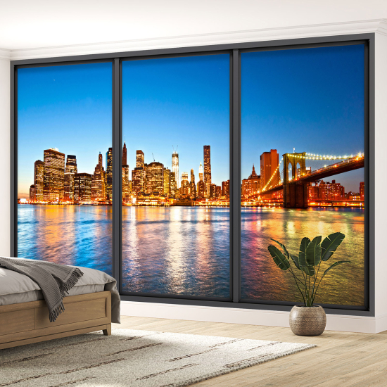 Papel pintado panorámico trampantojo - Nueva York