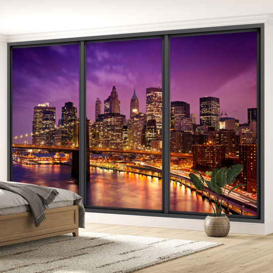 Papel pintado panorámico trampantojo - Nueva York