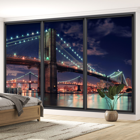 Papel pintado panorámico trampantojo - Nueva York