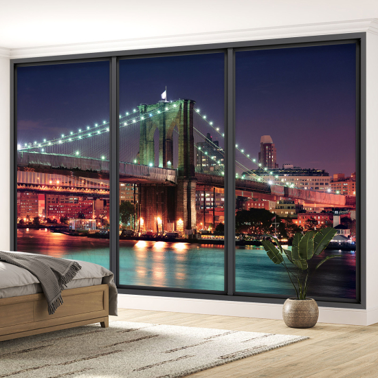 Papel pintado panorámico trampantojo - Nueva York