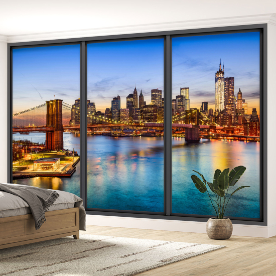 Papel pintado panorámico trampantojo - Nueva York