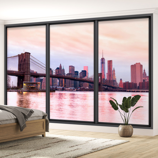 Papel pintado panorámico trampantojo - Nueva York