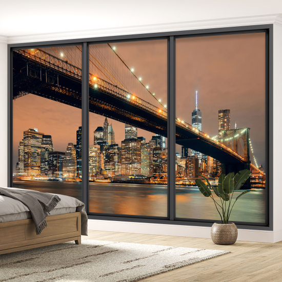 Papel pintado panorámico trampantojo - Nueva York